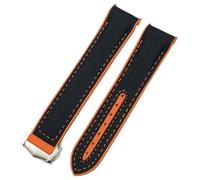 BNCXMO 21 mm 22 mm extrémité incurvée Bleu Red Fabric Nylon Rubber Watchband 19 mm 20 mm Fix pour Omega 300 Planet Ocean AT150 Watch Strap Watch