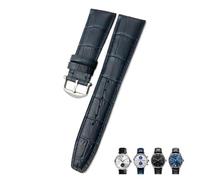 BNCXMO Bande de montée en cuir authentique de 20 mm 21 mm 22 mm 22 mm adaptée pour le pilote IWC POLOT PORTUGAIS BRORN BLUE ALLIGATEUR STRAPE GRAIN