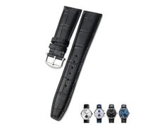 BNCXMO Bande de montée en cuir authentique de 20 mm 21 mm 22 mm 22 mm adaptée pour le pilote IWC POLOT PORTUGAIS BRORN BLUE ALLIGATEUR STRAPE GRAIN