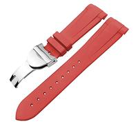BNCXMO Bandoue de montre en silicone de 22 mm pour le patrimoine Tudor Black Bay Pelagos Bracelets imperméables (couleur: pliage noir, taille: 22 mm)