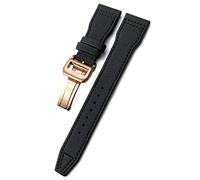 BNCXMO Boucotte de montre en nylon tissée de 21 mm 21 mm 22 mm Boucche de boucle plie de boucle de boucle ajustée pour le bracelet PortoFino de marque pilote IWC PORUGIESER