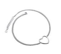 BNCXMO Bracelet à la cheville délicate - 925 Siltling Silver Fashion Jewelry Chain de cœur romantique Chain de cœur pour femme Meilleur ami (couleur: cheville)
