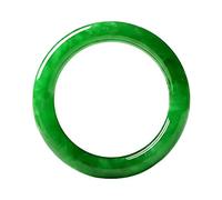 BNCXMO Bracelet de bracelet en jade birman pour les femmes Green de fleurs flottantes vertes en jadeite Bangles Gift pour la mère (taille: 62 mm)