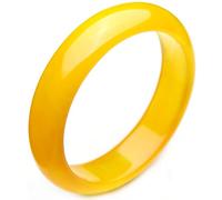 BNCXMO Bracelet de bracelet en jade jaune pour femmes Agate naturel classique rétro chinois bracelets bijoux de bijoux (taille: 64 mm)