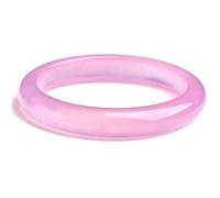 BNCXMO Bracelet de bracelet en jade rose naturel pour femmes, charme de style chinois coloré de bijoux de bracelet agate (taille: 56 mm)