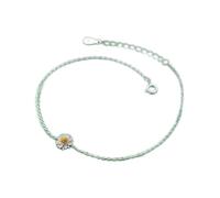 BNCXMO Bracelet de cheville délicat - 925 Silver Silver Minimalist Snake Chain Perles de fleur de fleur pour femmes Génér