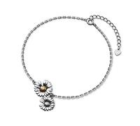 BNCXMO Bracelet de cheville délicat, 925 Sterling Thai Silver Fashion Daisy Flower Anklets for Women Wedding Party Birthday S925 bijoux