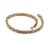BNCXMO Bracelet de liaison masculine, bracelet de chaîne de boucle en acier inoxydable 3D pour hommes