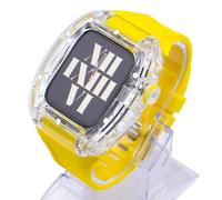 BNCXMO Bracelet de montre de sport transparent en caoutchouc, pour séries 8, 7, 6, 5, 4, SE, bracelet de sport, kit de mod pour iWatch 44 mm, 45 mm, accessoires de rechange, 45mm, A