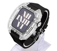 BNCXMO Bracelet de montre de sport transparent en caoutchouc, pour séries 8, 7, 6, 5, 4, SE, bracelet de sport, kit de mod pour iWatch 44 mm, 45 mm, accessoires de rechange, 44mm, A