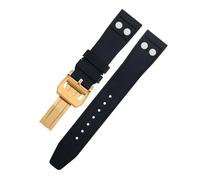 BNCXMO Bracelet de montre pour Big Pilot Mark Portugieser Top Gun 21 mm avec clous en caoutchouc fluoré souple (,), 20 mm