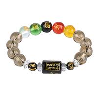 BNCXMO Bracelet de richesse Feng Shui pour femmes fumées fumées cinq éléments en bois d'or