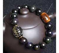 BNCXMO Bracelet d'obsidien de richesse du feng shui avec des accessoires d'obsidienne d'or bracelet obsidien d'obsidien d'or