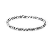 BNCXMO Bracelet en acier inoxydable pour hommes, bracelet enveloppe de liaison, idée cadeau pour hommes