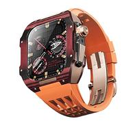 BNCXMO Bracelet en caoutchouc fluoré en fibre de carbone, convient pour les bracelets de rechange des séries 8/7/6/SE/5/4, kit de modification de bracelet de montre de 45/44 mm, 44mm, A