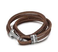 BNCXMO Bracelet enveloppe, bracelet de paire de serpents délicat bracelets Chaîne brune en acier inoxydable avec un fermoir magnétique Longueur de couple 45 cm Cadeau de couple, faux, sans zircone