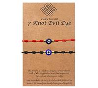 BNCXMO Bracelet Evil Eye pour femmes 7 nœuds Bracelets Lucky Bracelets Ajustement des bracelets à cordes rouges pour femmes hommes