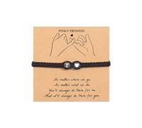 BNCXMO Bracelet initial pour les femmes Bracelets à cœur ajusté AZ Bracelets tressés à la main