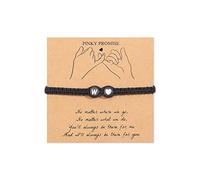 BNCXMO Bracelet initial pour les femmes Bracelets à cœur ajusté AZ Bracelets tressés à la main