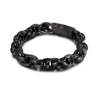 BNCXMO Bracelets de liaison en acier inoxydable masculin, anneaux doubles, bracelets multicouches pour hommes, chaîne hip-hop pour hommes et garçons