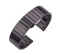 BNCXMO Braceuse de montée, bracelet de sangle en acier inoxydable 16 mm 18 mm 20 mm 22 mm Bracelet de sangle en métal noir (Couleur de bande: noir, bande de bande: 22 mm)