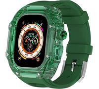 BNCXMO Clear Watch Case + Watch Band Modification Kit , pour ultra 49 mm , Couverture de montre de montre entièrement transparente et jeu de mod de sangle de montre , pour iWatch 8 7 6 5 4 4 Série SE