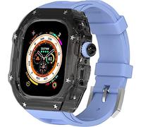 BNCXMO Clear Watch Case + Watch Band Modification Kit , pour ultra 49 mm , Couverture de montre de montre entièrement transparente et jeu de mod de sangle de montre , pour iWatch 8 7 6 5 4 4 Série SE