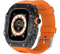 BNCXMO Clear Watch Case + Watch Band Modification Kit , pour ultra 49 mm , Couverture de montre de montre entièrement transparente et jeu de mod de sangle de montre , pour iWatch 8 7 6 5 4 4 Série SE