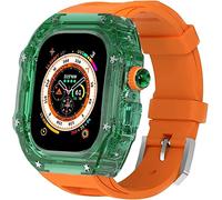 BNCXMO Clear Watch Case + Watch Band Modification Kit , pour ultra 49 mm , Couverture de montre de montre entièrement transparente et jeu de mod de sangle de montre , pour iWatch 8 7 6 5 4 4 Série SE
