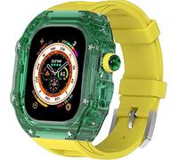 BNCXMO Clear Watch Case + Watch Band Modification Kit , pour ultra 49 mm , Couverture de montre de montre entièrement transparente et jeu de mod de sangle de montre , pour iWatch 8 7 6 5 4 4 Série SE