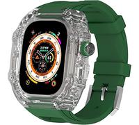 BNCXMO Clear Watch Case + Watch Band Modification Kit , pour ultra 49 mm , Couverture de montre de montre entièrement transparente et jeu de mod de sangle de montre , pour iWatch 8 7 6 5 4 4 Série SE