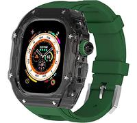 BNCXMO Clear Watch Case + Watch Band Modification Kit , pour ultra 49 mm , Couverture de montre de montre entièrement transparente et jeu de mod de sangle de montre , pour iWatch 8 7 6 5 4 4 Série SE