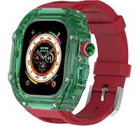 BNCXMO Clear Watch Case + Watch Band Modification Kit , pour ultra 49 mm , Couverture de montre de montre entièrement transparente et jeu de mod de sangle de montre , pour iWatch 8 7 6 5 4 4 Série SE