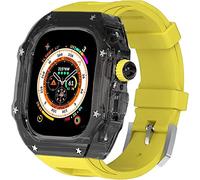BNCXMO Clear Watch Case + Watch Band Modification Kit , pour Ultra 49mm , Couverture de montre de montre entièrement transparente et jeu de mod de sangle de montre , pour iWatch 8 7 6 5 4 4 Série SE
