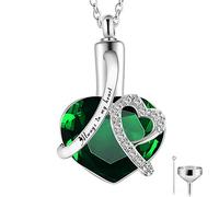BNCXMO Collier d'urne commémoratif de la pierre de naissance toujours dans mon cœur