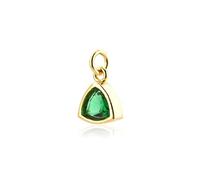 BNCXMO Colliers 925 or Silver Silver 12 mois né pour gemme triangle zircon pendant