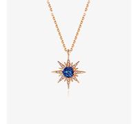 BNCXMO Colliers pour femmes filles S925 Incrustation en argent pour former la zircone plaquée en acier mignon de soleil de soleil