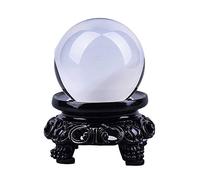 BNCXMO Crystal Ball Pure Natural Crystal Ball Ornements Natural White Crystal Ball Lucky Feng Shui Ornements Lensball Photographie