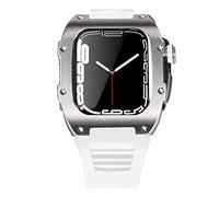 BNCXMO Dernière étui de sangle en acier inoxydable pour bande 7 45 mm en alliage titane pour iwatch 7 6 5 4 SE 44 mm