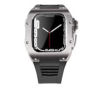 BNCXMO Dernière étui de sangle en acier inoxydable pour bande 7 45 mm en alliage titane pour iwatch 7 6 5 4 SE 44 mm