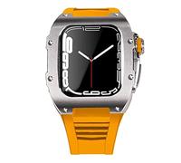 BNCXMO Dernière étui de sangle en acier inoxydable pour bande 7 45 mm en alliage titane pour iwatch 7 6 5 4 SE 44 mm