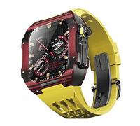 BNCXMO ForAppleWatchBand87654SE44 / 45MSERES, LuxuryWatchBandModificationKit, CarbonFiberCasefluorUbberstrap, approprié