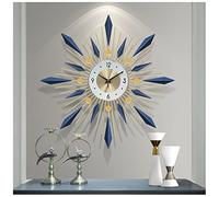 BNCXMO Horloge Murale en métal Moderne silencieuse Non coche 3D Art Sunburst Corloges murales battant, pour la Chambre à Coucher du Salon Décoration de Maison, 27,5 Pouces ()