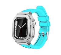 BNCXMO Kit de modification de luxe Mod Met Metal Cadre pour le boîtier de bande 8 7 6 5 4 3 44 mm 45 mm STRAP DE VANGE DE WATCH POUR IWATCH Série 7