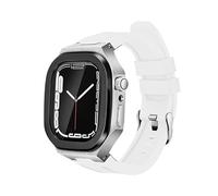 BNCXMO Kit de modification de luxe Mod Met Metal Cadre pour le boîtier de bande 8 7 6 5 4 3 44 mm 45 mm STRAP DE VANGE DE WATCH POUR IWATCH Série 7