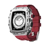 BNCXMO ModificationKitForAppleWatchSeries845mSeries745mmMetalBezel + RubberstrapForiwatchSeries6SE5444mmmodcover
