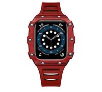 BNCXMO Pour le boîtier de kit de modification de sangle de sangle de luxe 38 40 41 42 44 45 mm Watchband compatible avec iWatch 7 6 5 4 3 2 SE