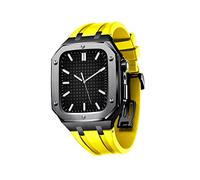 BNCXMO Pour les accessoires de kit de mod de bande 44/45 mm ， STRAPE DE SILICONE DE SILICONE REMPLACE COMPATIBLE AVEC IWATCH SE / 4/5/6/7 SERIE NOIR SERIE