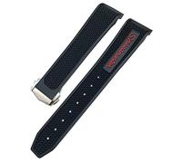 BNCXMO Pour Omega Sxwatch 007 300 AT150 SILICONE WORD STRAP 18 mm 19 mm 20 mm 21 mm 22 mm Femmes Bandoues de montre en silicone