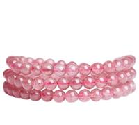 BNCXMO Prière Bouddha Beads Bracelet Collier, 6 mm Bracelet Bouddhiste Ghost Stone/Moonstone/Elastic Tibetan Buddhist Meditation Stone Collier
